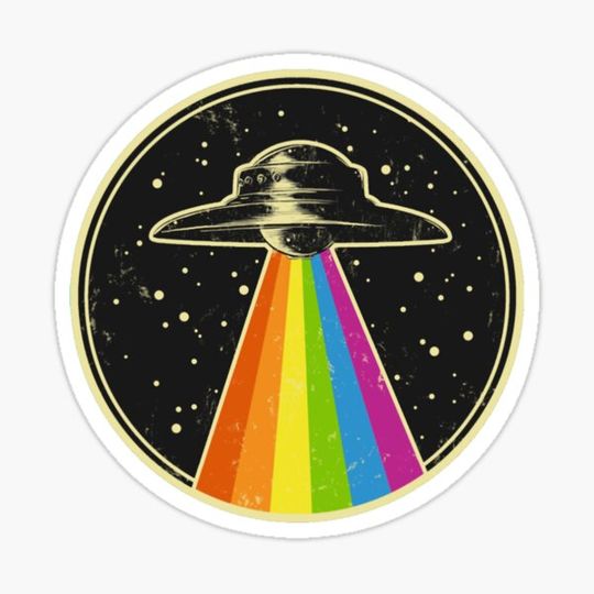 Discover Queer UFO - Rainbow UFO Alien Abduction Queer LGBT Gay Pride Active