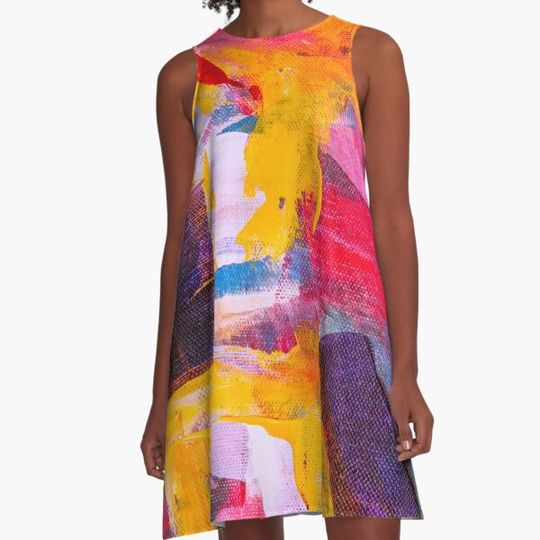 Discover My Painted World Multi-colored Patterned