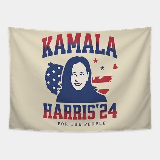 Discover Kamala Harris 24 For The People - Kamala Harris 24 For The People - Tapestry