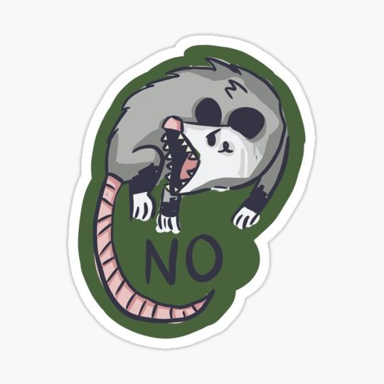 Discover Possum "NO!" Sticker