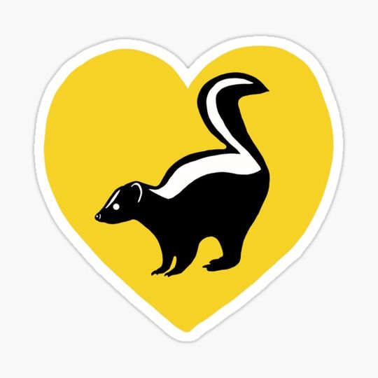 Discover Skunk Heart for Skunk Lovers, Yellow