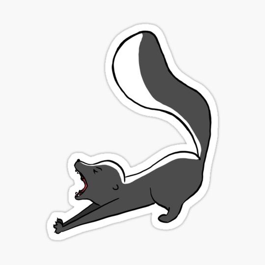 Discover Stretching Sleepy Skunk