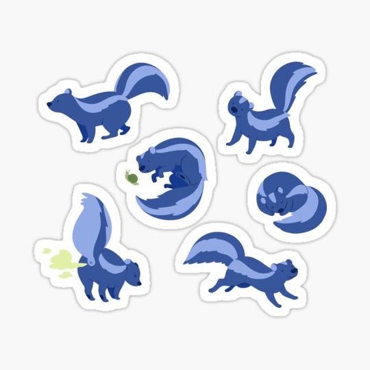 Discover Forest Animals Skunk Stickers