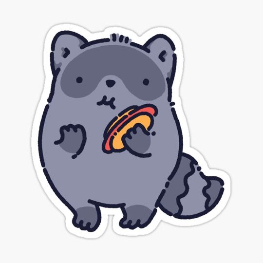 Discover Raccoon eating a hot dog, cute little raccoon buddy hotdog