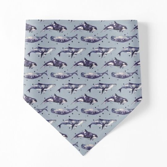 Discover Watercolor Whale Trio in grey