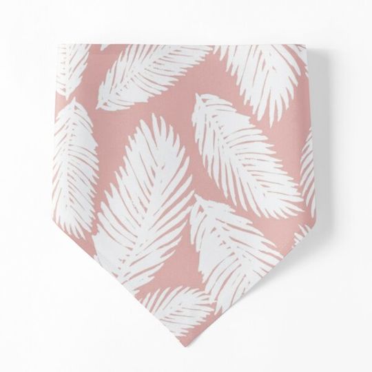 Discover Palm Leaf Pattern White and Pink
