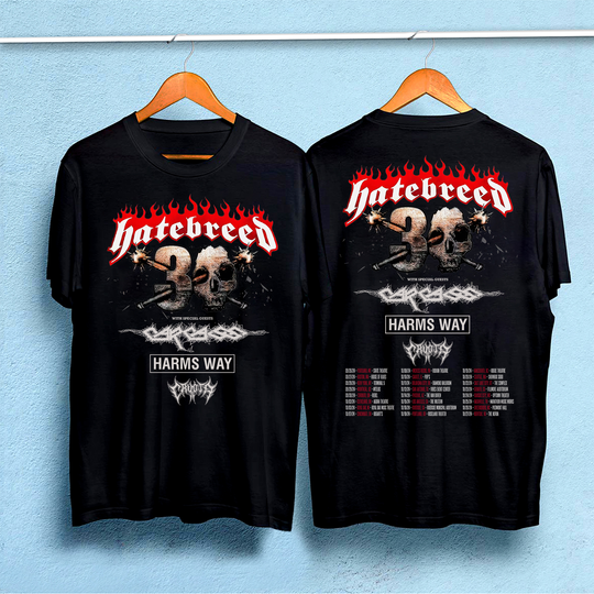 Discover Hatebreed 30th Anniversary North American Tour Shirt, 2024 Concert