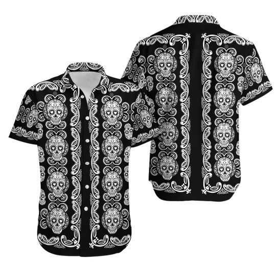 Discover Skull Hawaiian Shirt Sugar Skull Summer Hawaiian Shirt