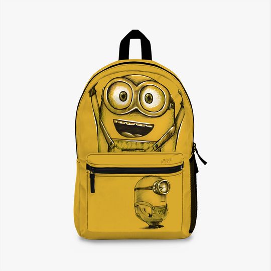Discover Yellow Kids School Backpack, Minion Design on Unisex Bag