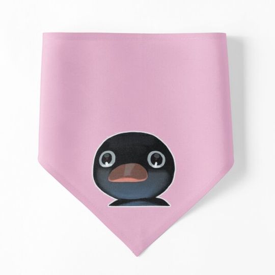 Discover Terrified Pingu Meme (Light Pink BG)