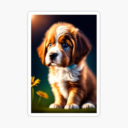 Discover cuddly puppy