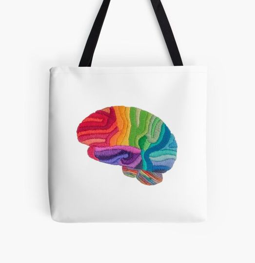 Discover Embroidered Look - Rainbow Brain