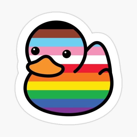 Discover Progress Pride Flag Rubber Ducky