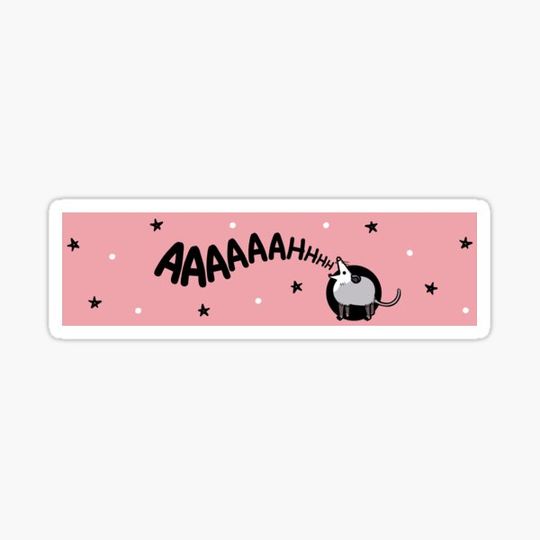 Discover UnhingedHellions Screaming Opossum Bumper Sticker