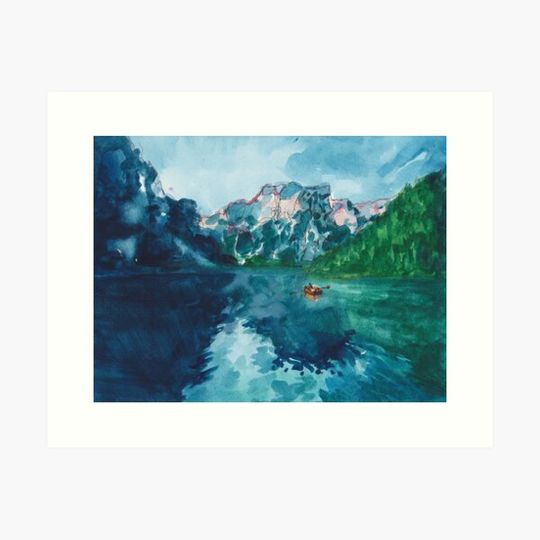 Discover lake nature scene (with boat!!!)