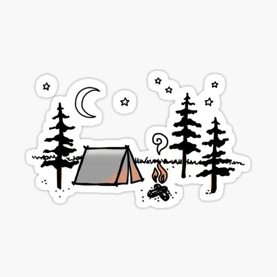 Discover campfire under the stars