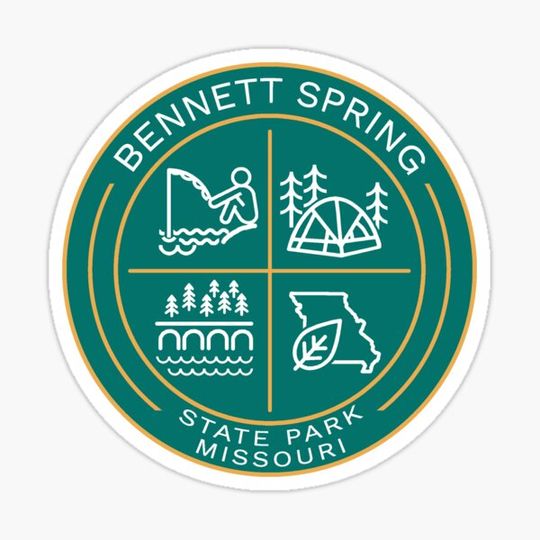 Discover Bennett Spring State Park Heraldic Logo
