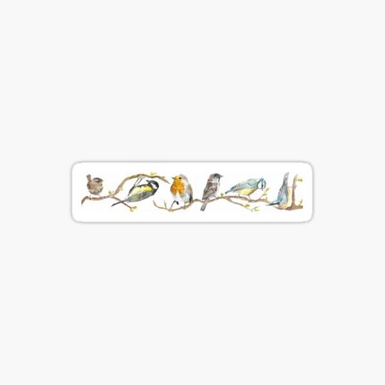 Discover Single row of garden birds