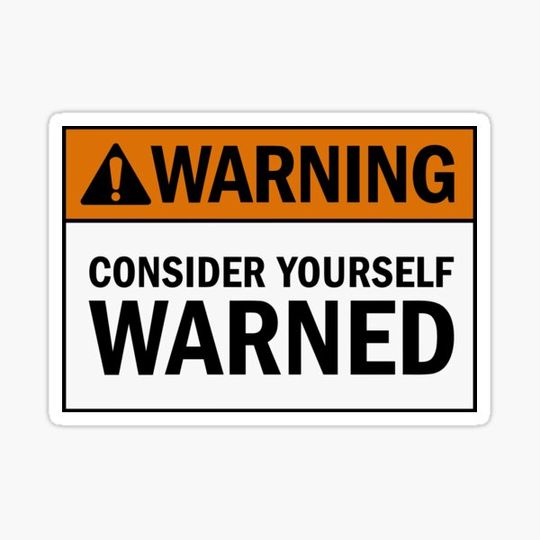 Discover Rude warning sign