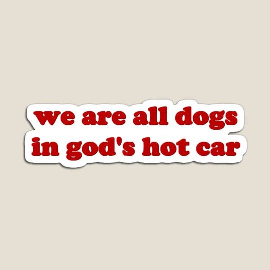 Discover we are all dogs in gods hot car