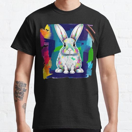 Discover Radiant Rainbow Bunny - Colorful Fuzzy Friend