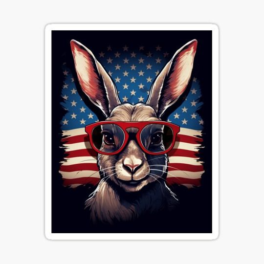 Discover Adorable July 4th Rabbit | Americana Art