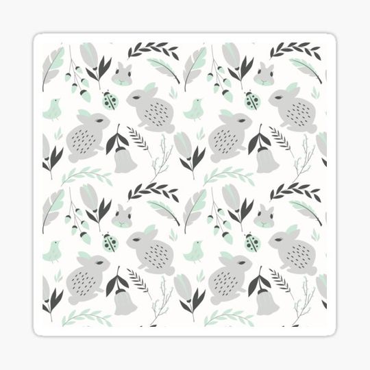 Discover Rabbits and flowers 002