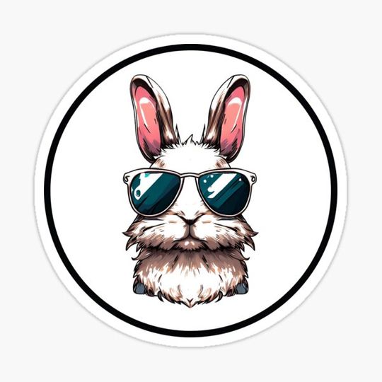 Discover Cartoon Rabbit Sticker