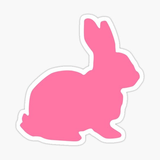 Discover Pink easter bunny color art