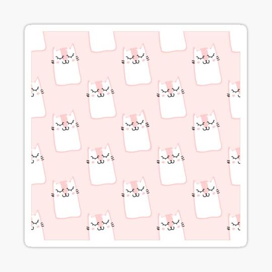 Discover Pink cat pattern