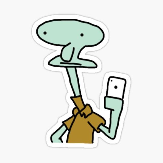 Discover Squidward taking selfie