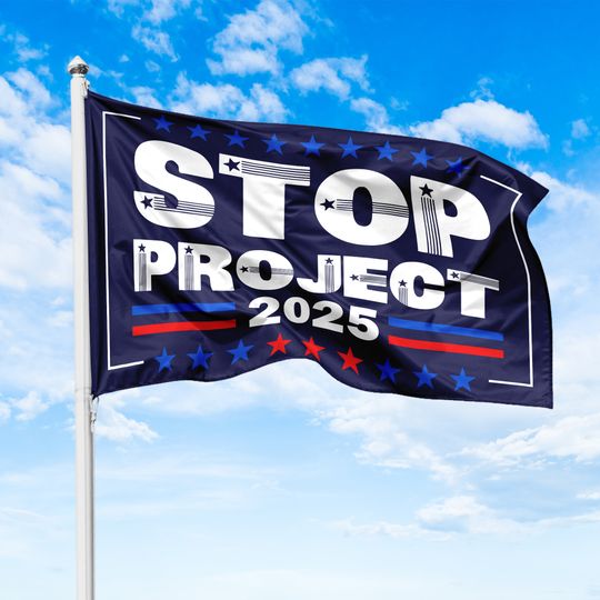 Discover Stop Project 2025 House Flag