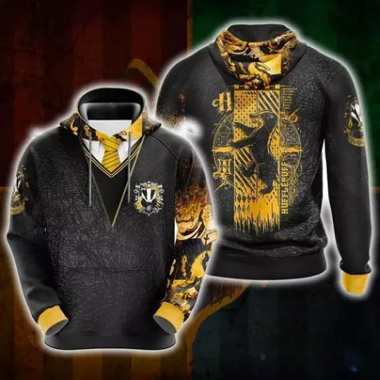 Discover Harry Potter Hufflepuff 3d hoodie