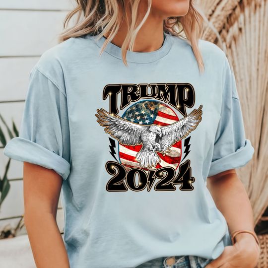 Discover Eagle Trump American Flag Shirt