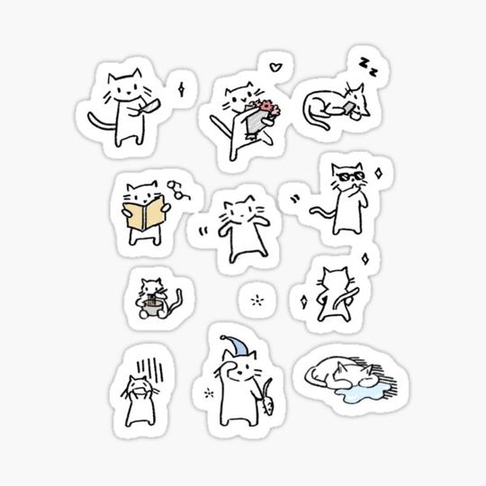Discover Cat sticker sheet