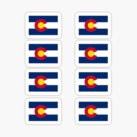 Discover Colorado USA State Flag Stickers