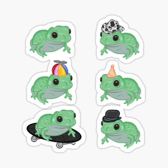 Discover Frog Lover Sticker Pack