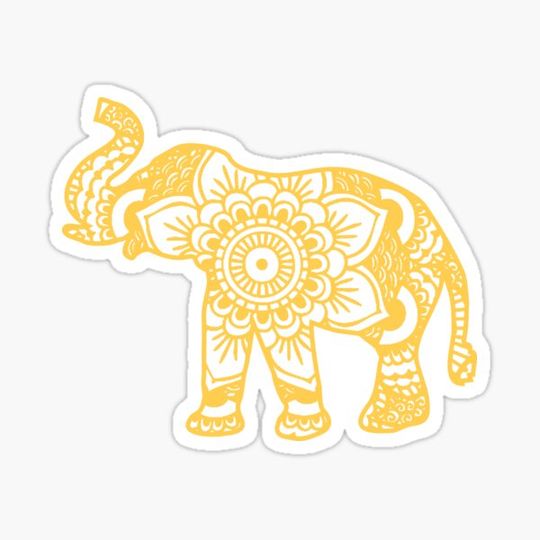 Discover Mandala Elephant Yellow