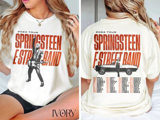 Discover Bruce Springsteen And E Street 2024 Tour Shirt, E Street Shirt, Bruce Springsteen Fan Gift