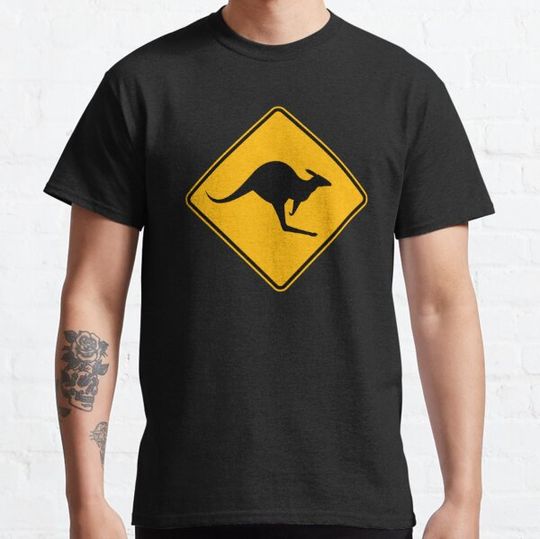 Discover Kangaroo Crossing Road Sign Australia Funny Roadsign