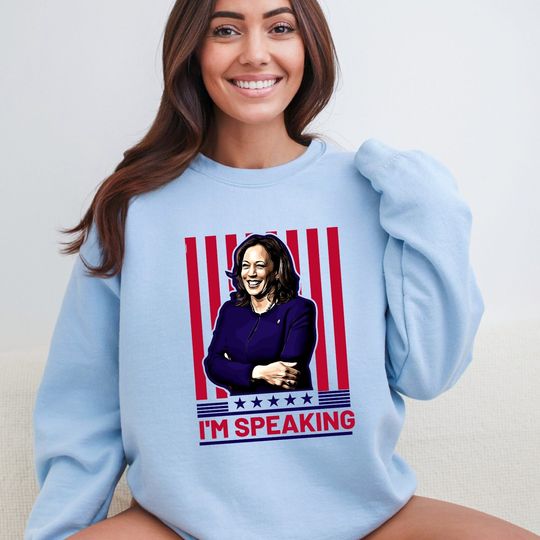Discover Kamala Harris I'm Speaking Sweatshirt, Biden 2024
