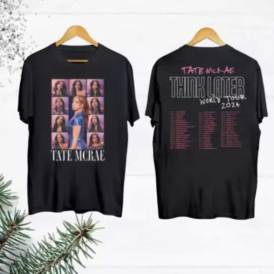 Discover Vintage Tate McRae 2024 Concert T-Shirt  The Think Later World Tour 2024 Shirt