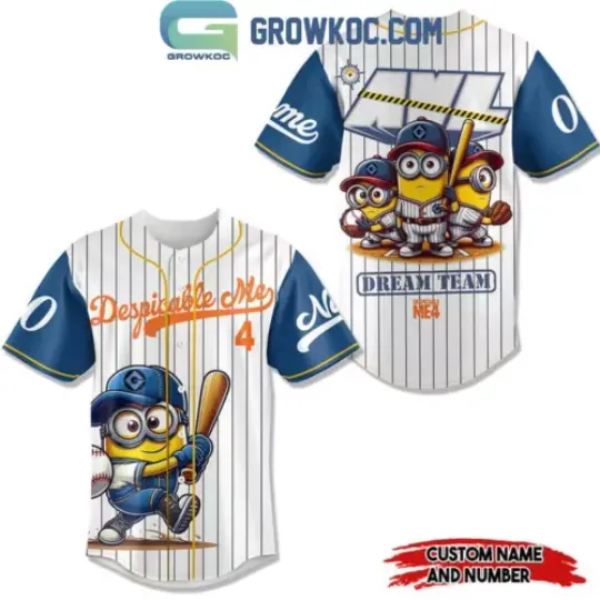 Discover Despicable Me 4 Dream Team Winning Star Personalized Baseball Shirt