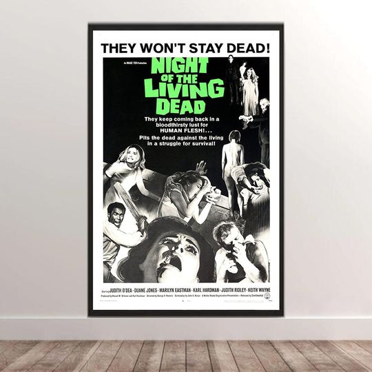 Discover Night of the Living Dead Movie Poster Classic Film Poster