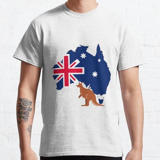 Discover Australia National Flag Kangaroo