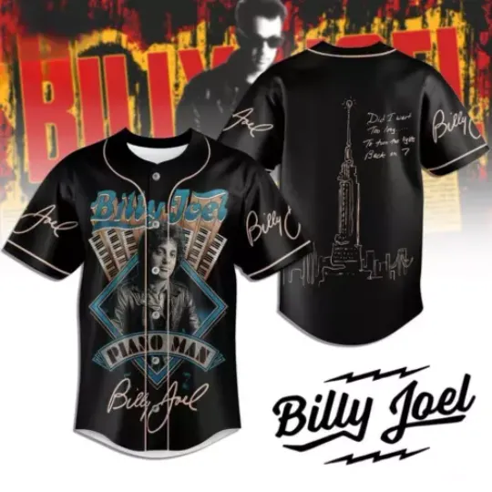 Discover Billy Joel Piano Man Baseaball Jersey