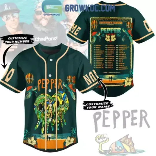 Discover Pepper Daytrippin In Paradise Summer Tour 2024 Personalized Baseball Shirt