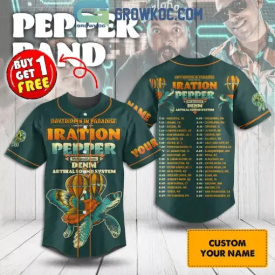 Discover Pepper Summer Tour 2024 Daytrippin In Paradise Fan Personalized Baseball Shirt