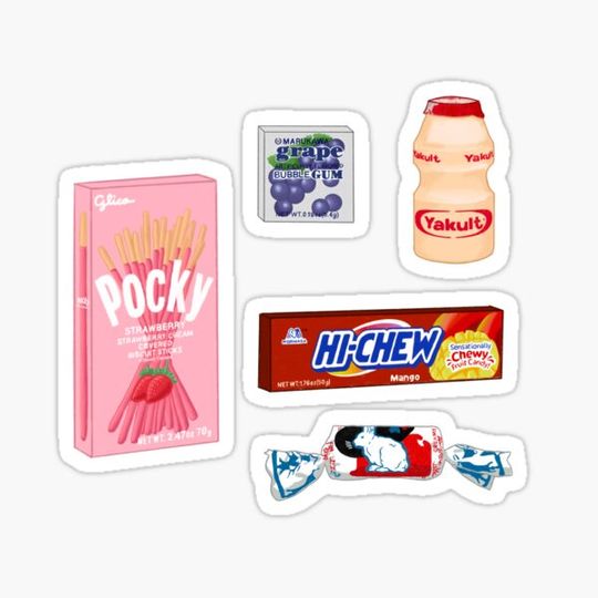 Discover Asian Snacks Sticker Pack