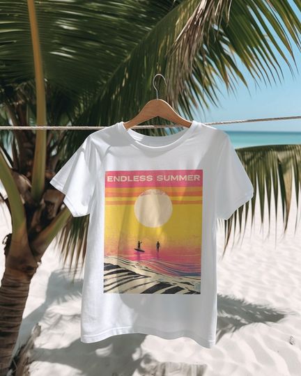 Discover Endless Summer TShirt | Surf Art Graphic Tee | Summer Vacation Shirt | Vintage Travel Shirt
